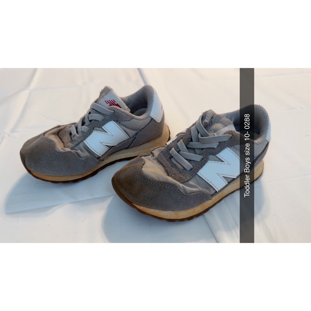 New Balance 237 Toddler Boys Sneakers Grey White Low Top Athletic Shoes Size 10